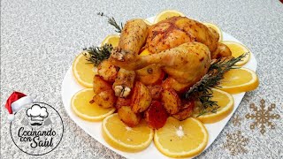 POLLO AL HORNO, JUGOSO Y DORADITO | para navidad