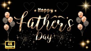 Happy Father s Day Background Black Gold 4K Loop - 2 Hour Screensaver with Gold Fireworks
