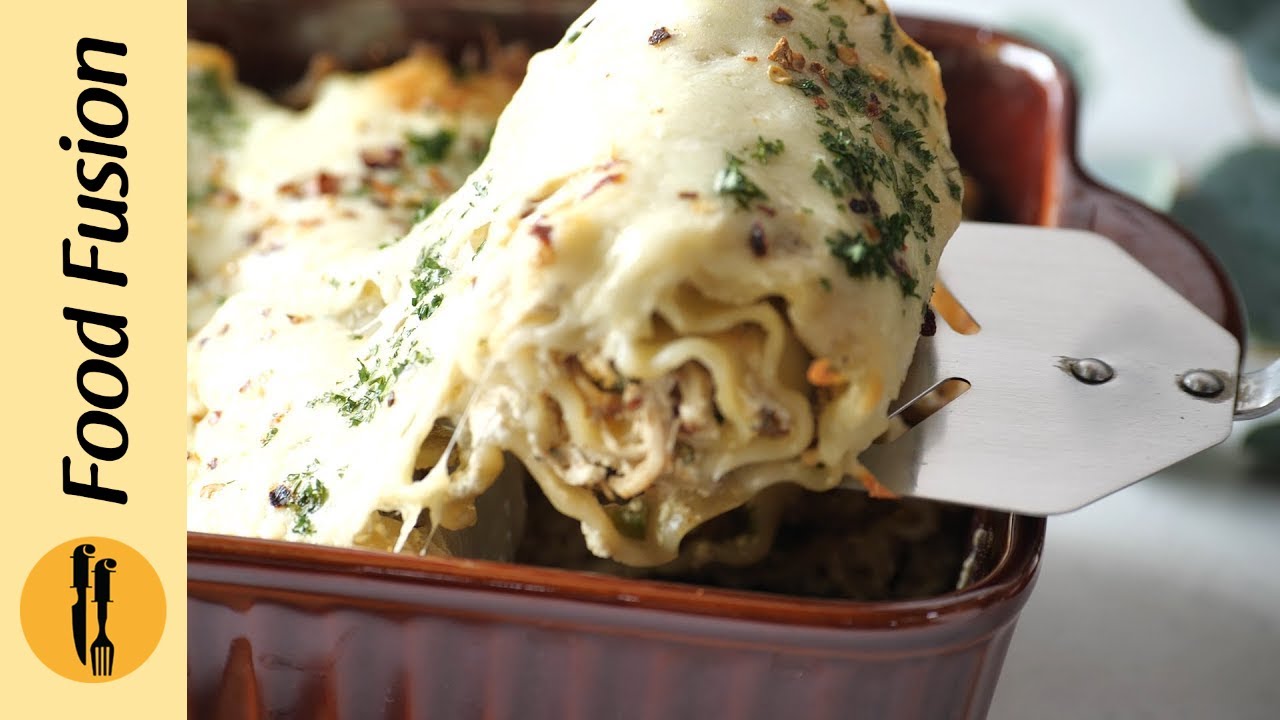 Chicken Alfredo Lasagna Rollups - with and without oven Recipe By ...