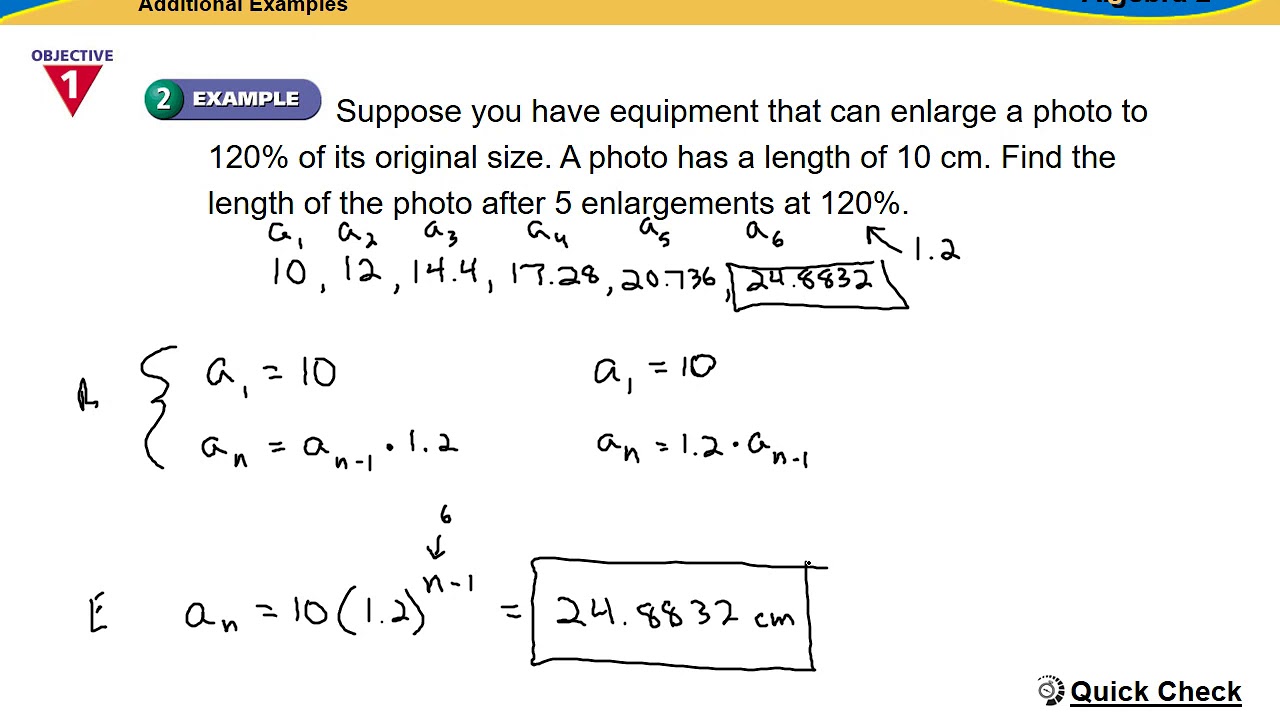 Algebra 2 - Section 11.3 - YouTube