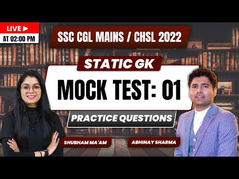 Static Gk | Mock Test - 1  | SSC CGL Mains | CHSL 2022  | By Shubham ma'am