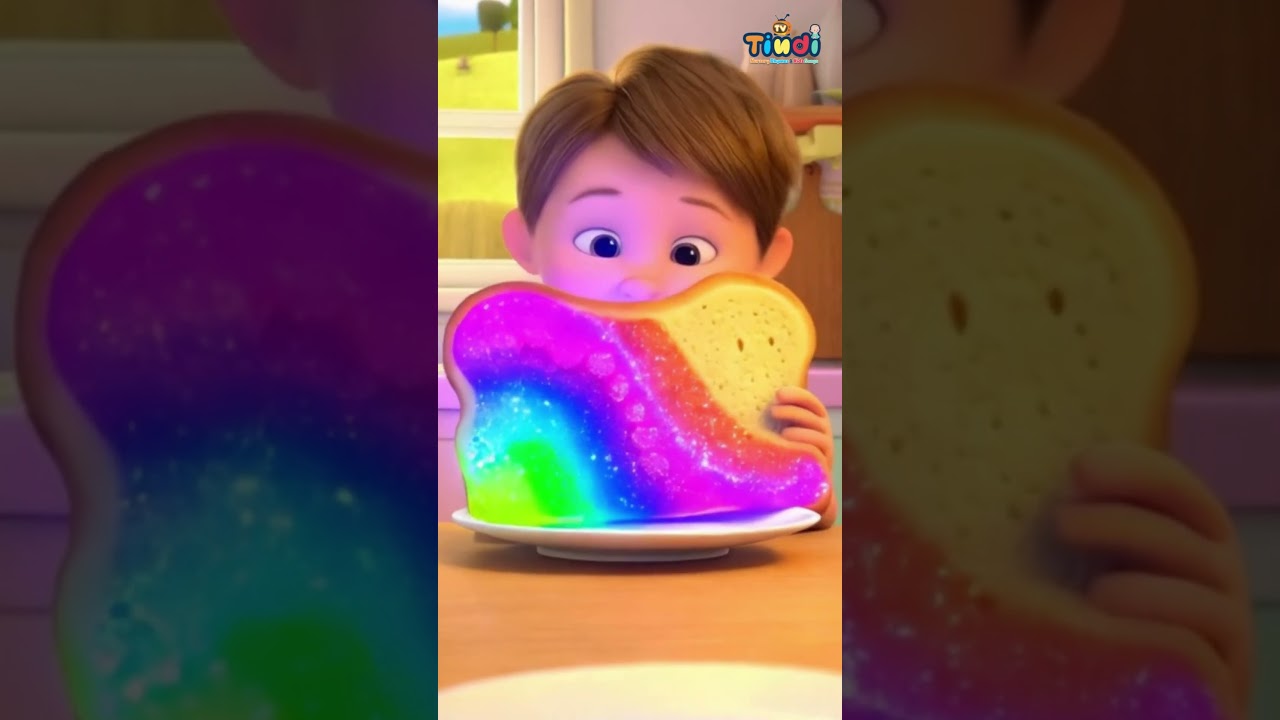 Песня о радужном тосте 🌈🍞 | Весёлое обучение для детей | Tindi TV 🎶