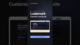 Customize a Next.js Cyber Security Website Template in 4 Steps | Lodemark #Shorts