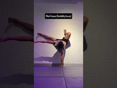 Pike Freeze on wall - exercise for shoulder, spinal twist and legs flexibility & control