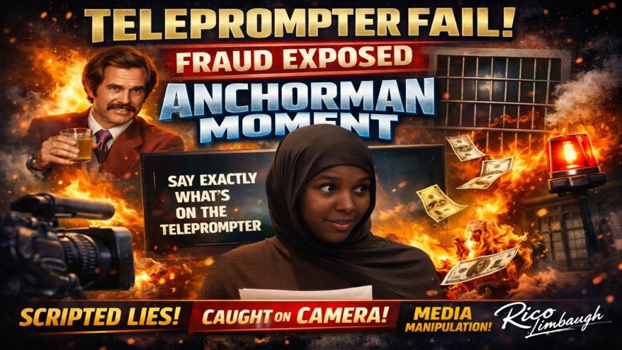 Somali Fraudster EXPOSED After Reading Teleprompter VERBATIM Like Ron Burgundy 🤡📺