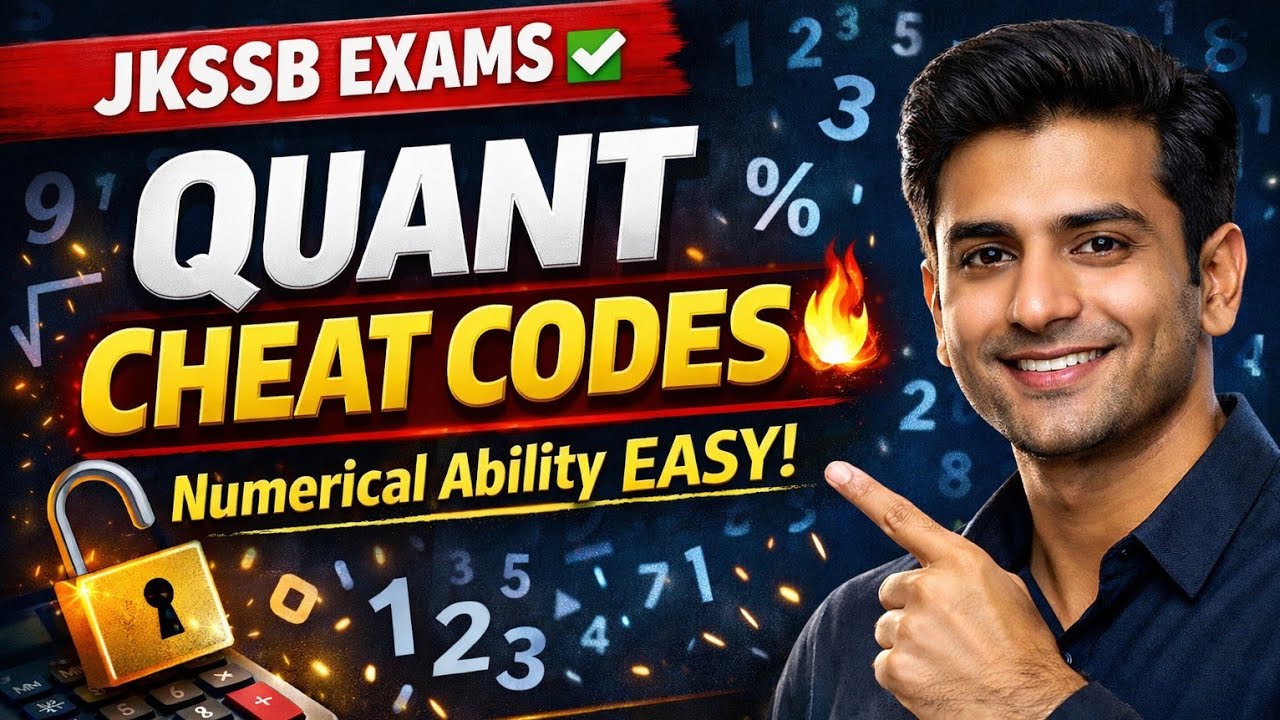 JKSSB Quant Cheat Codes 🔥 | Numerical Ability | Maths Hua Aasan