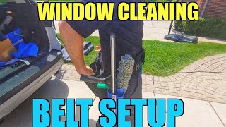 Unger Ergotec Window Cleaning BELT SETUP and Microfiber Towels from Detroit Sponge 💦