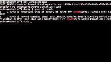 UBUNTU enabling kernel crashdump