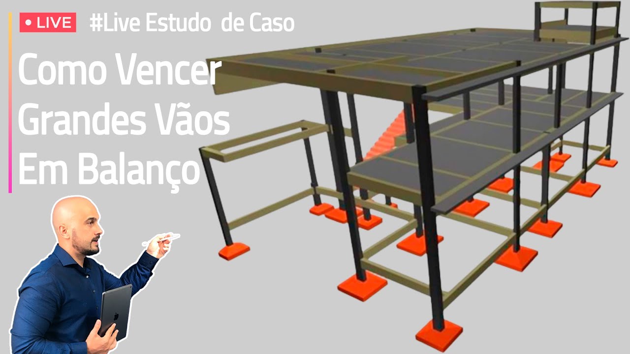 Live #01 | Live Estudo de Caso | Como Vencer Grandes Vãos em Balanço