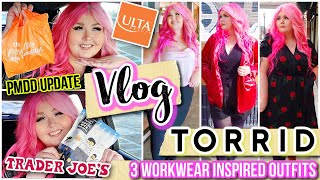 VLOG - 3 Torrid Work Outfits, Shop With Me Ulta & Trader Joes + PMDD Update & more