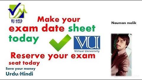 HOW TO MAKE VU DATE SHEET | FOLLOW  THE BEST SCHEDULE | RESERVE YOUR SEAT TODAY |