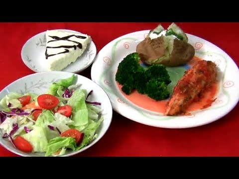 Salsa Chicken,Salad & Cheesecake - Romantic Dinner #1