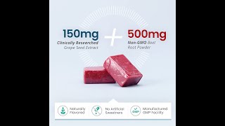 HumanN SuperBeets Heart Chews - Nitric Oxide Production for Daily Blood Pressure Support