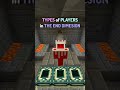 Types of Minecraft Players in The End Dimension