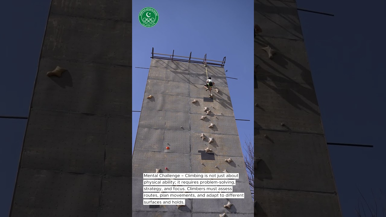 Rock climbing at Pakistan Sports Board! 