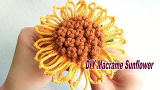 DIY Knitting Macrame Sunflower for Beginners