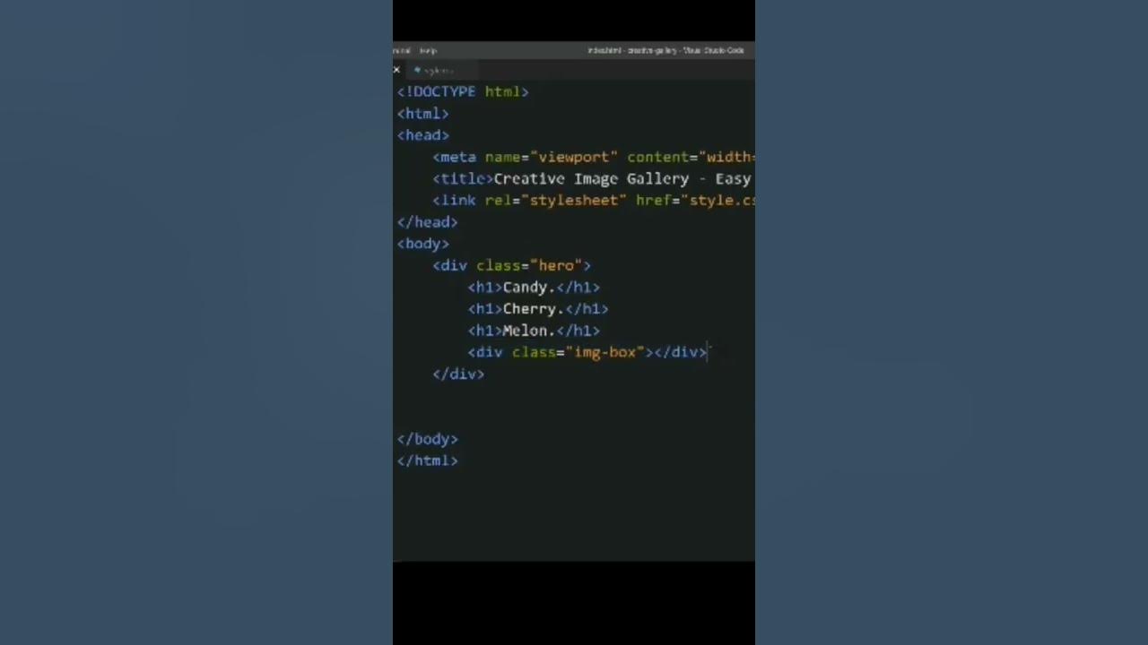 how to make creative image gallery using HTML and CSS part 10 - YouTube