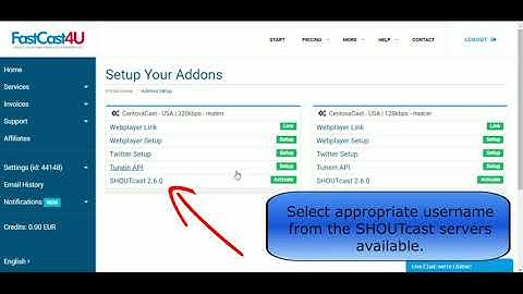 SHOUTcast 2.6 reset and activation on your Radio Server