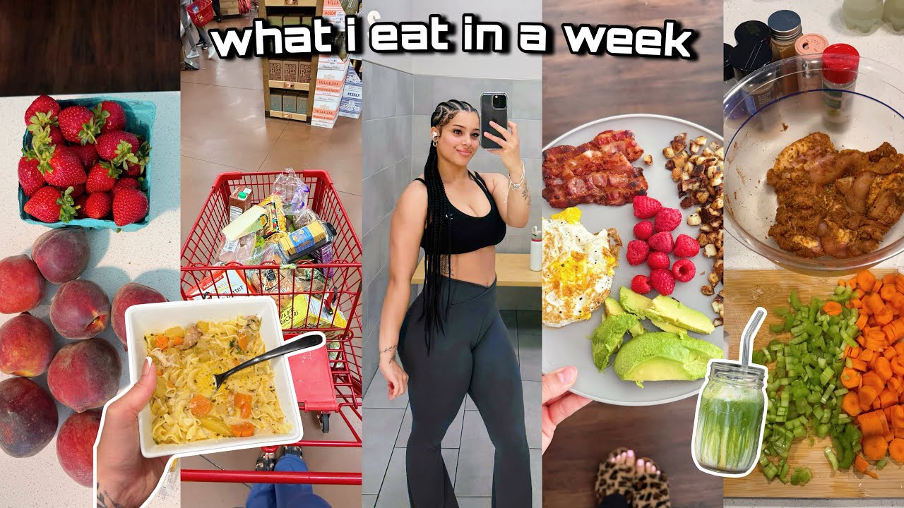 what i eat in a week as a 23 year old *realistic* + week of workouts