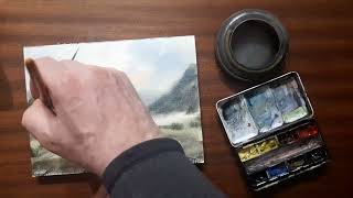 Fall Landscape @watercolormoodscapes