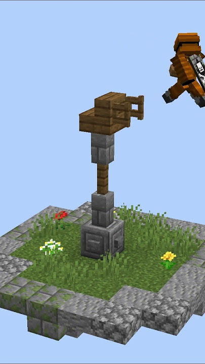 Minecraft Cara Membuat Lampu Taman Atau Lampu Jalanan #shorts