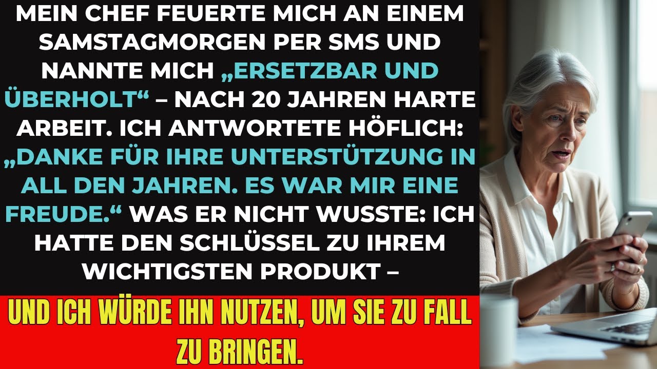 Nach 20 Jahren per SMS gefeuert – Was ich dann tat, ließ alle sprachlos zurück!