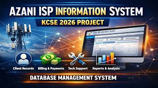 AZANI INTERNET SERVICE PROVIDER INFORMATION SYSTEM