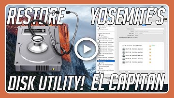 Restore Yosemite’s Disk Utility on EL Capitan