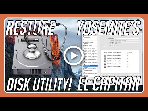 Restore Yosemite’s Disk Utility on EL Capitan  @imationedit