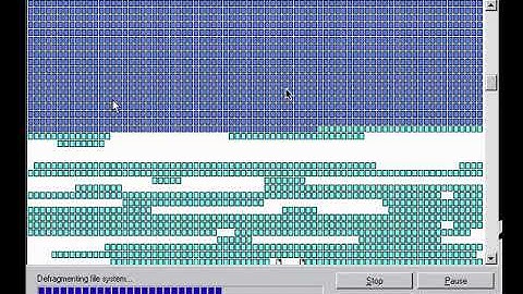 Windows 98 Disk Defragmentation...