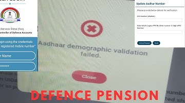 Aadhaar demographic validation failed I what is the reason for Aadhaar authentication failed ?