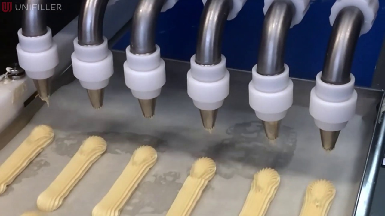 Production of eclairs using Unifiller equipment - YouTube