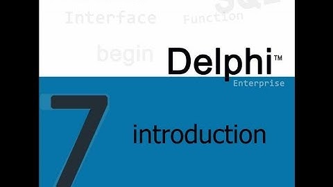 Introduction to Delphi