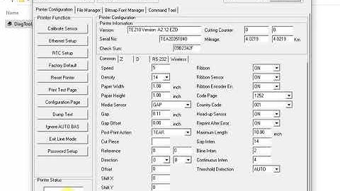 TSC Printer Calibration