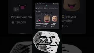 Cheap Playful Vampire #roblox #robloxshorts Cheap Playful Vampire #roblox #robloxshorts