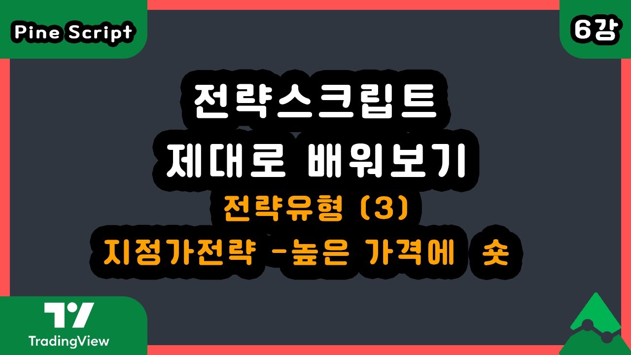 전략스크립트 제대로 배워보기 6강 | 전략유형(3) 지정가 전략 - 높은 가격에 숏