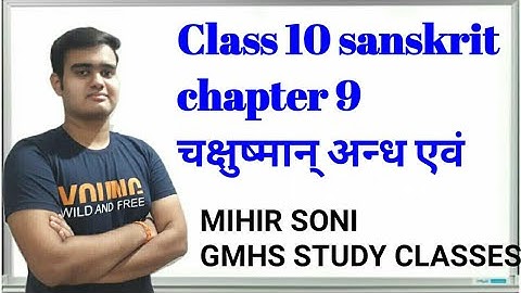 class 10 sanskrit chapter 9 चक्षुष्मान् अन्ध एव chakshumaan andh aavam gseb (GSEB)