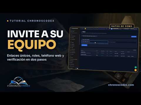 Invite a su Equipo y Controle el Acceso en Chronos
