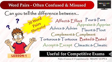 Commonly Misused & Confused Words Part-1 | Confusing Words In English