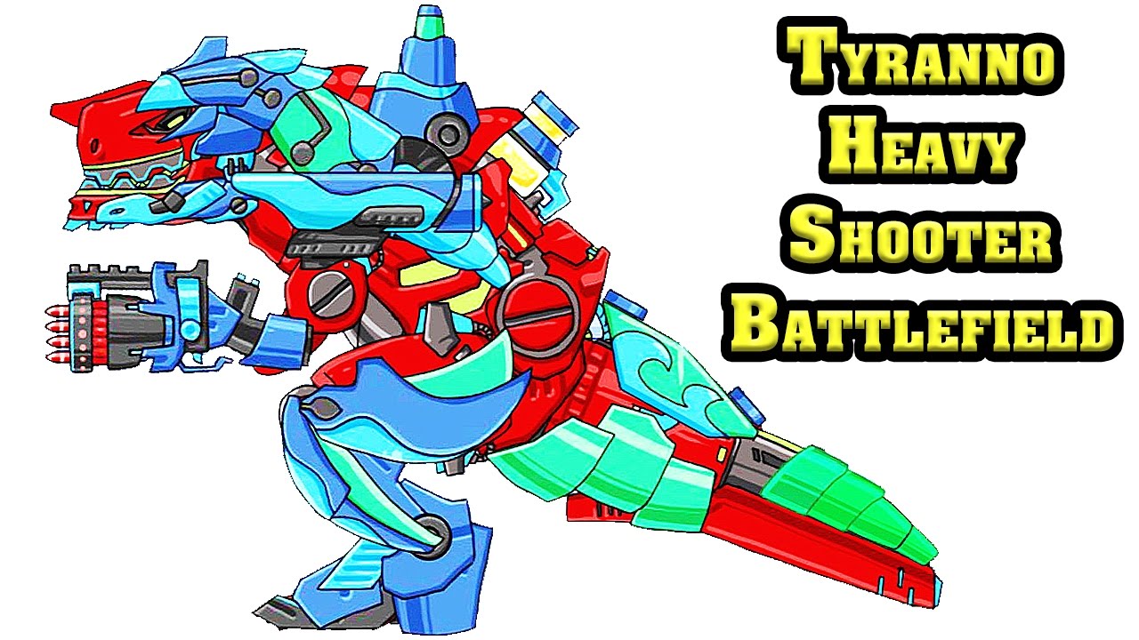 Dino Robot Tyranno Heavy Shooter: Assembly + Battlefield | Eftsei Gaming