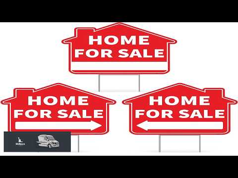 3PC Home For Sale Sign with Stakes 17 Inches by 13 Inches