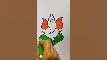 easy ganpati drawing and coloring #shorts #ganesh