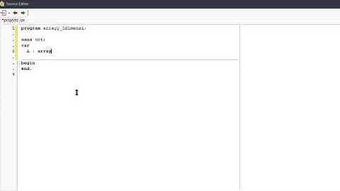 Tugas membuat program Array 1 dimensi dan 2 dimensi menggunakan PASCAL