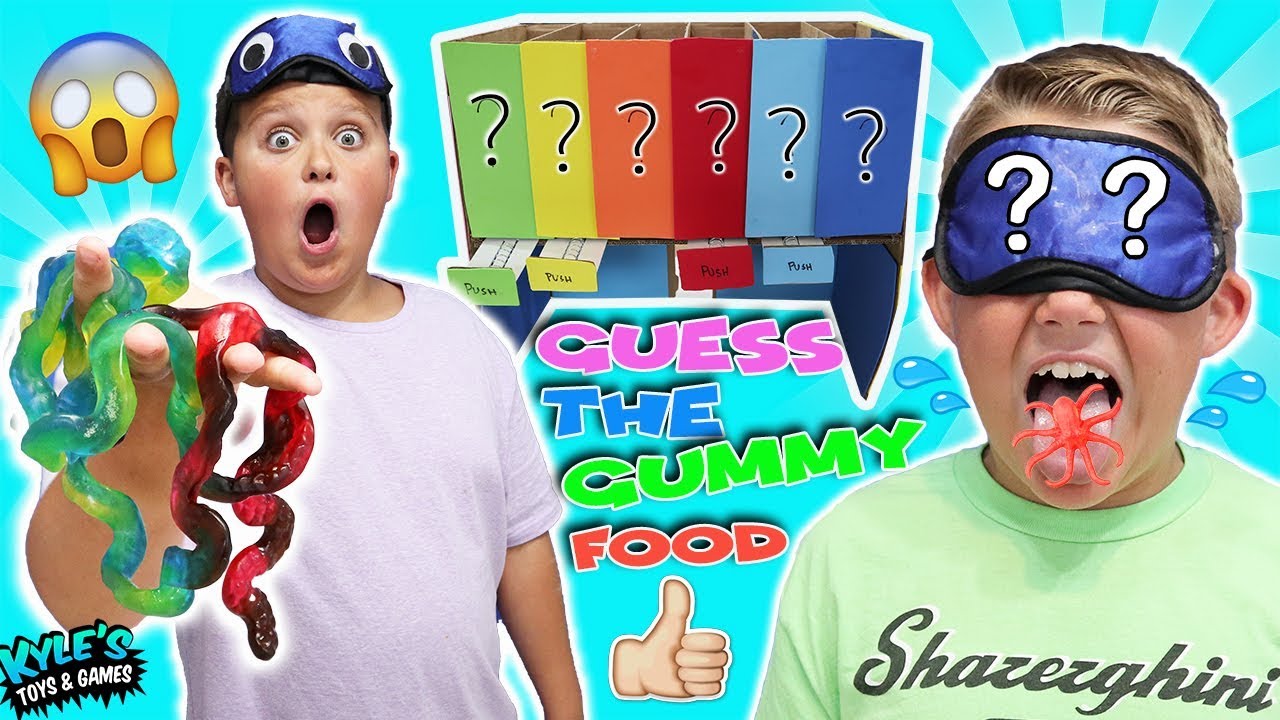 Mystery Candy Dispenser Game! Guess The Gummy Candy Animal Blindfolded