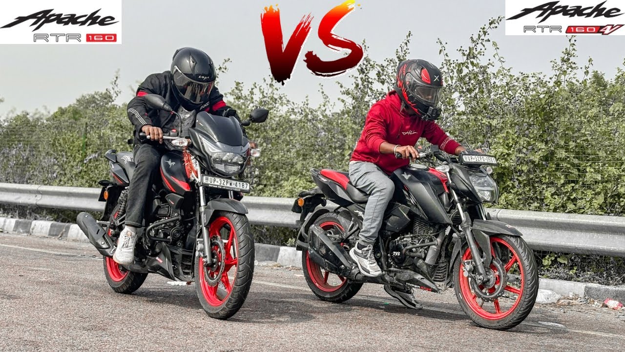 2024 TVS APACHE RTR 160 2.V RACE EDITION..VS.. TVS APACHE RTR 160 4.V RACE EDITION !! DRAG RACE 😱🚀🔥