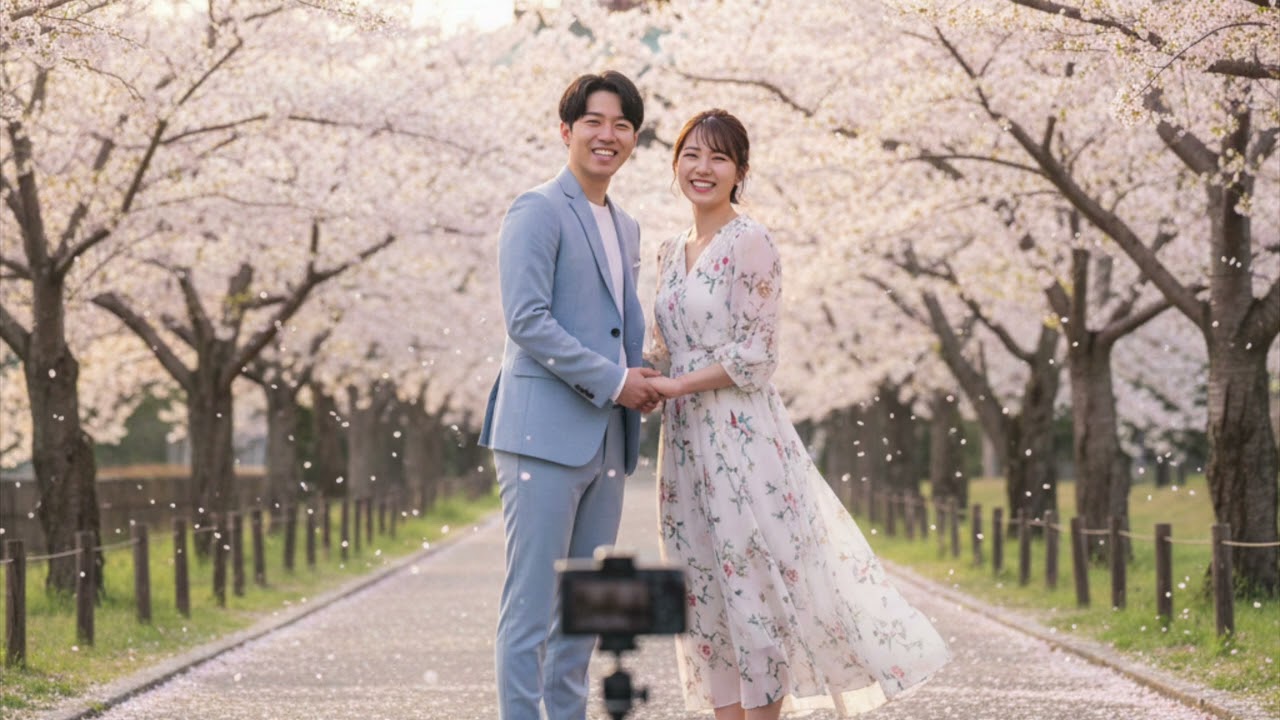 桜のフレームに君と　With you in a cherry blossom frame