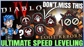 Diablo 4 - Best Season 4 FAST Leveling Guide - Level 1 to 70 in 1 Hour - All Classes Tips \& Tricks!