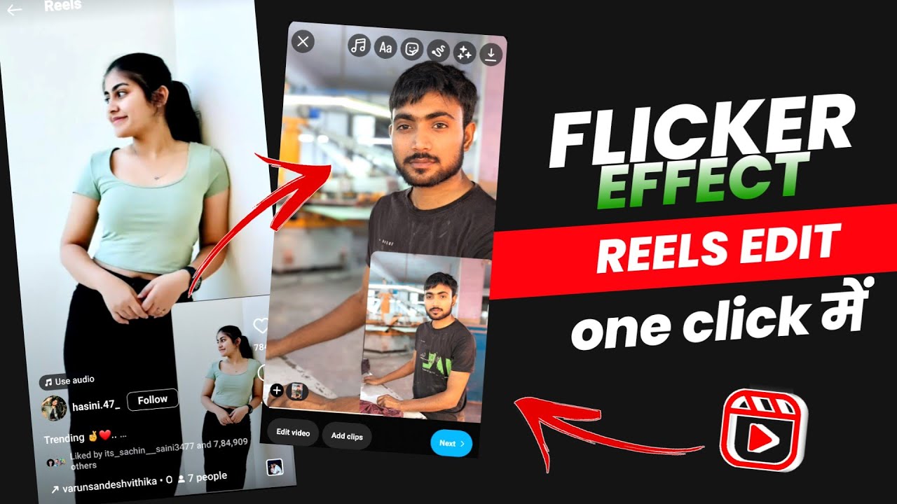 photo flicker flashing trending reels video editing flicker reels editing trending reels