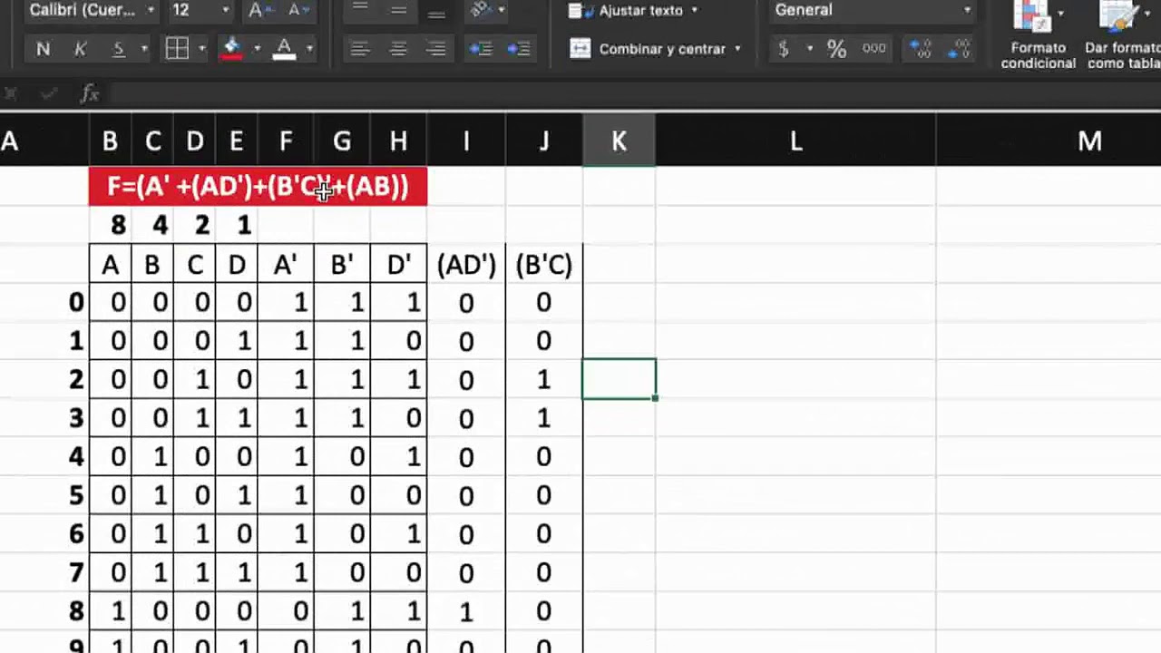 Ejercicio 1 Parte 1 (Tabla de Verdad y Mapa de Karnaugh) YouTube