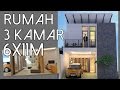 Rumah tiga kamar di lahan 6x11m Rumah tiga kamar di lahan 6x11m